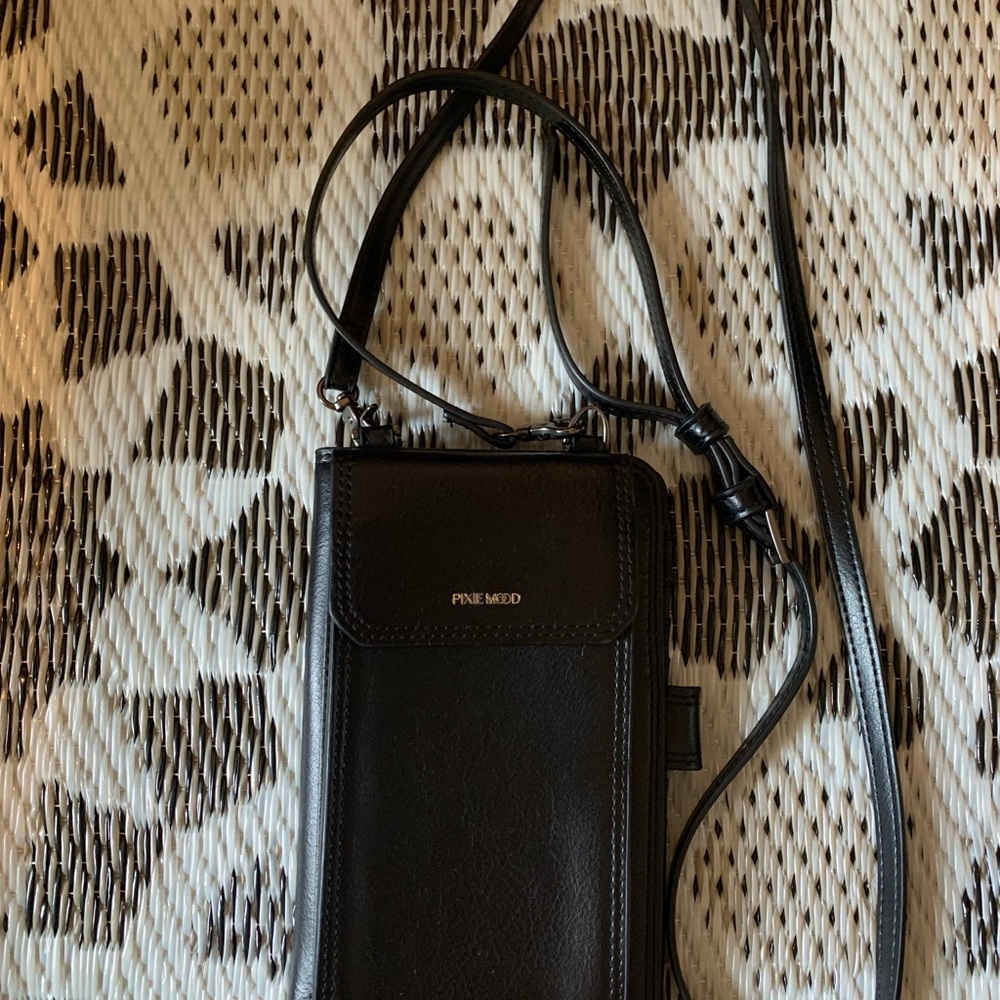 Pixie Mood Black Crossbody Phone Wallet